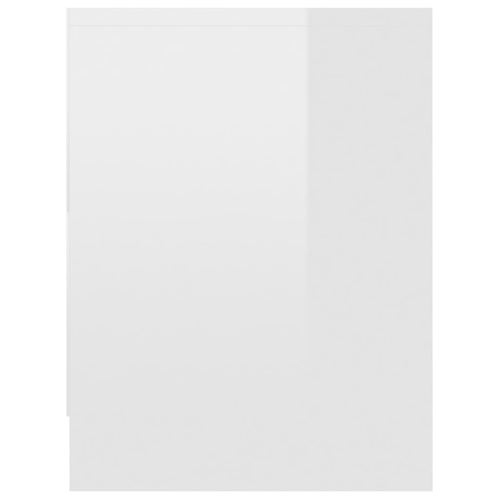 vidaXL Noptiere, 2 buc., alb extralucios, 40 x 30 x 40 cm, PAL