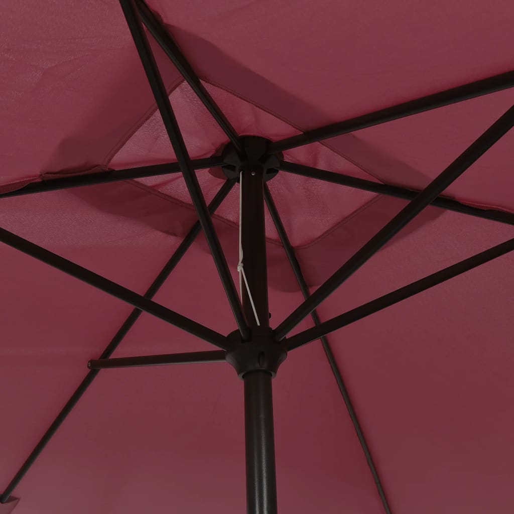 vidaXL Umbrelă de soare exterior stâlp metalic, roșu bordo, 300x200 cm