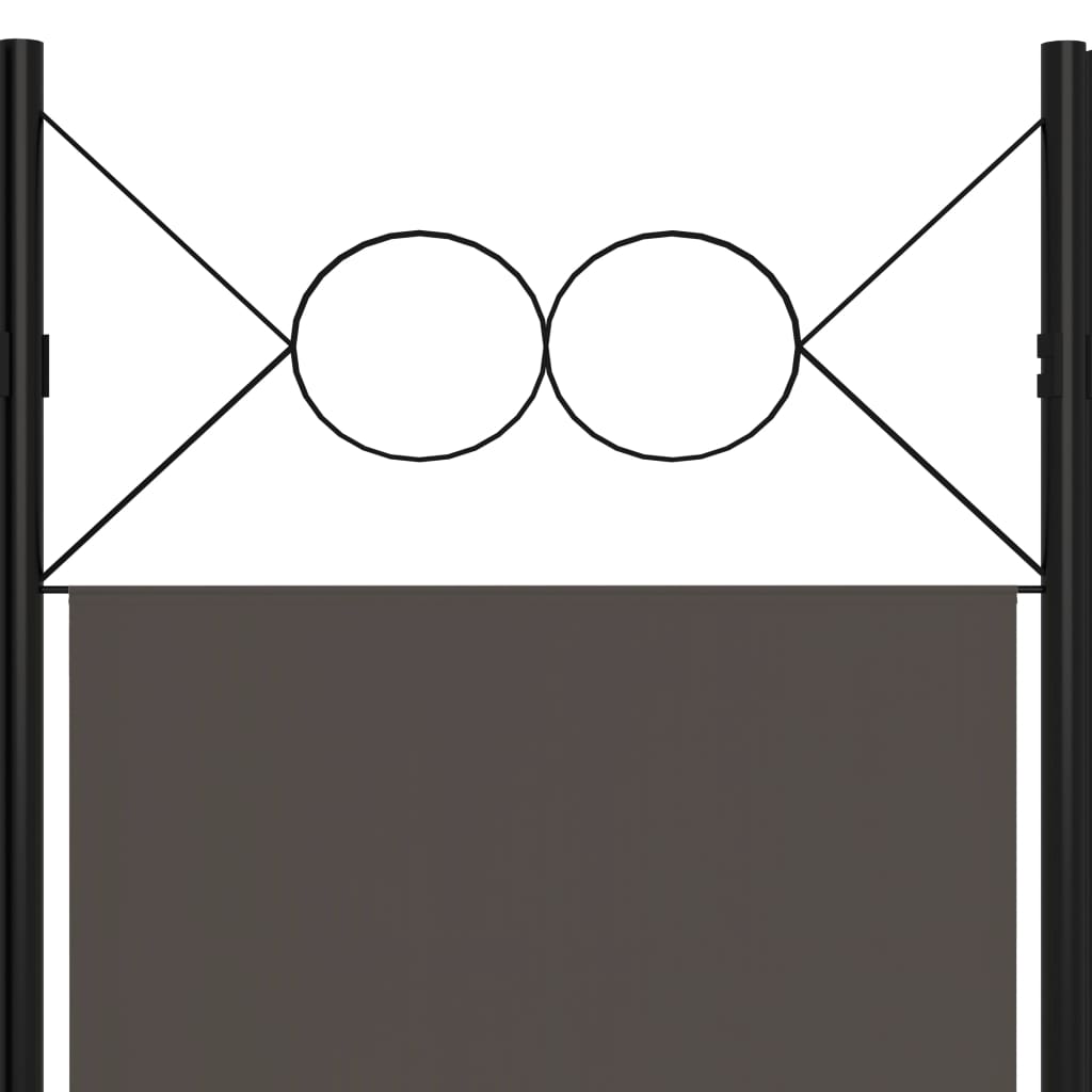 vidaXL Paravan de cameră cu 4 panouri, antracit, 160x180 cm