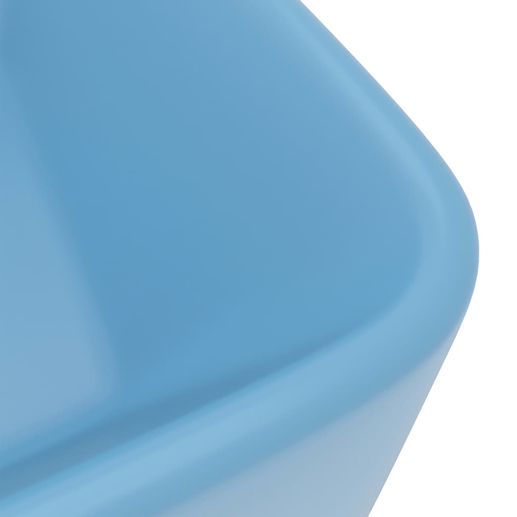 vidaXL Chiuvetă de baie lux albastru deschis mat 41x30x12 cm ceramică