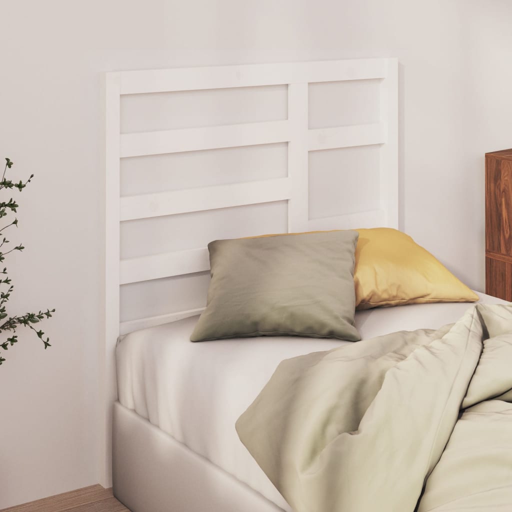 vidaXL Tăblie de pat, alb, 96x4x104 cm, lemn masiv de pin