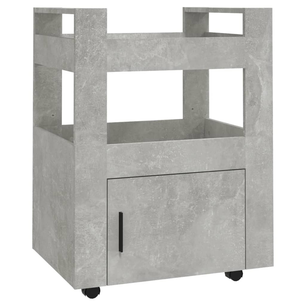 vidaXL Cărucior de bucătărie gri beton 60x45x80 cm lemn prelucrat