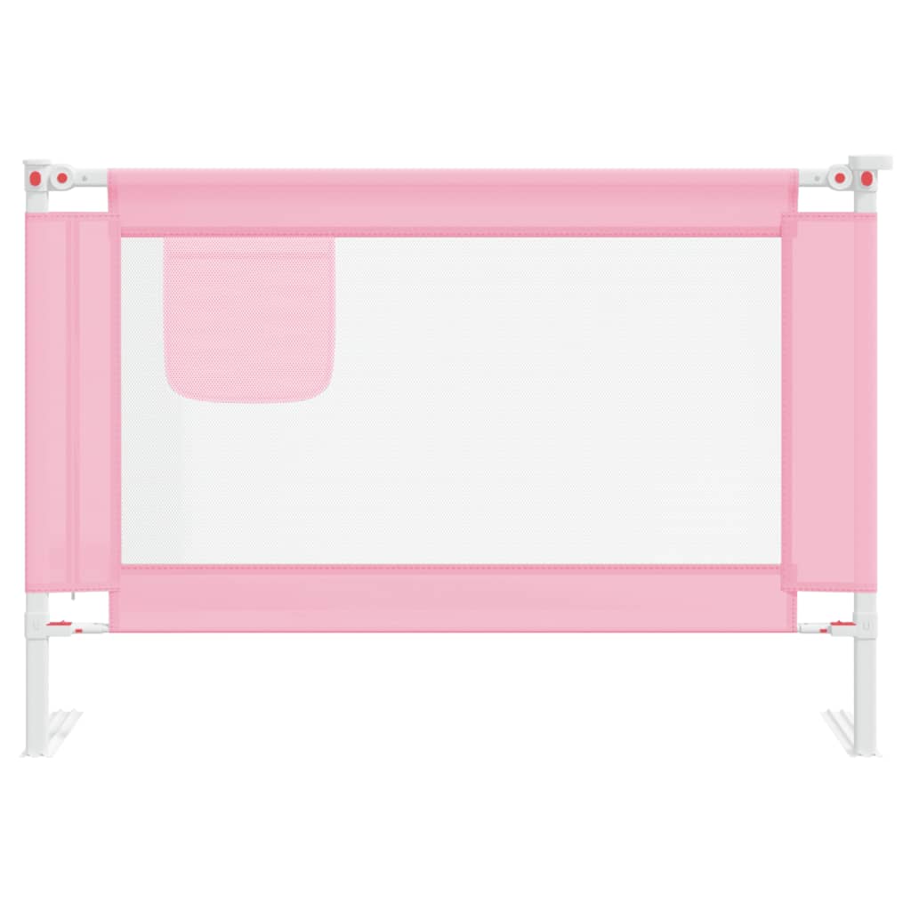 vidaXL Balustradă de protecție pat copii, roz, 100x25 cm, textil