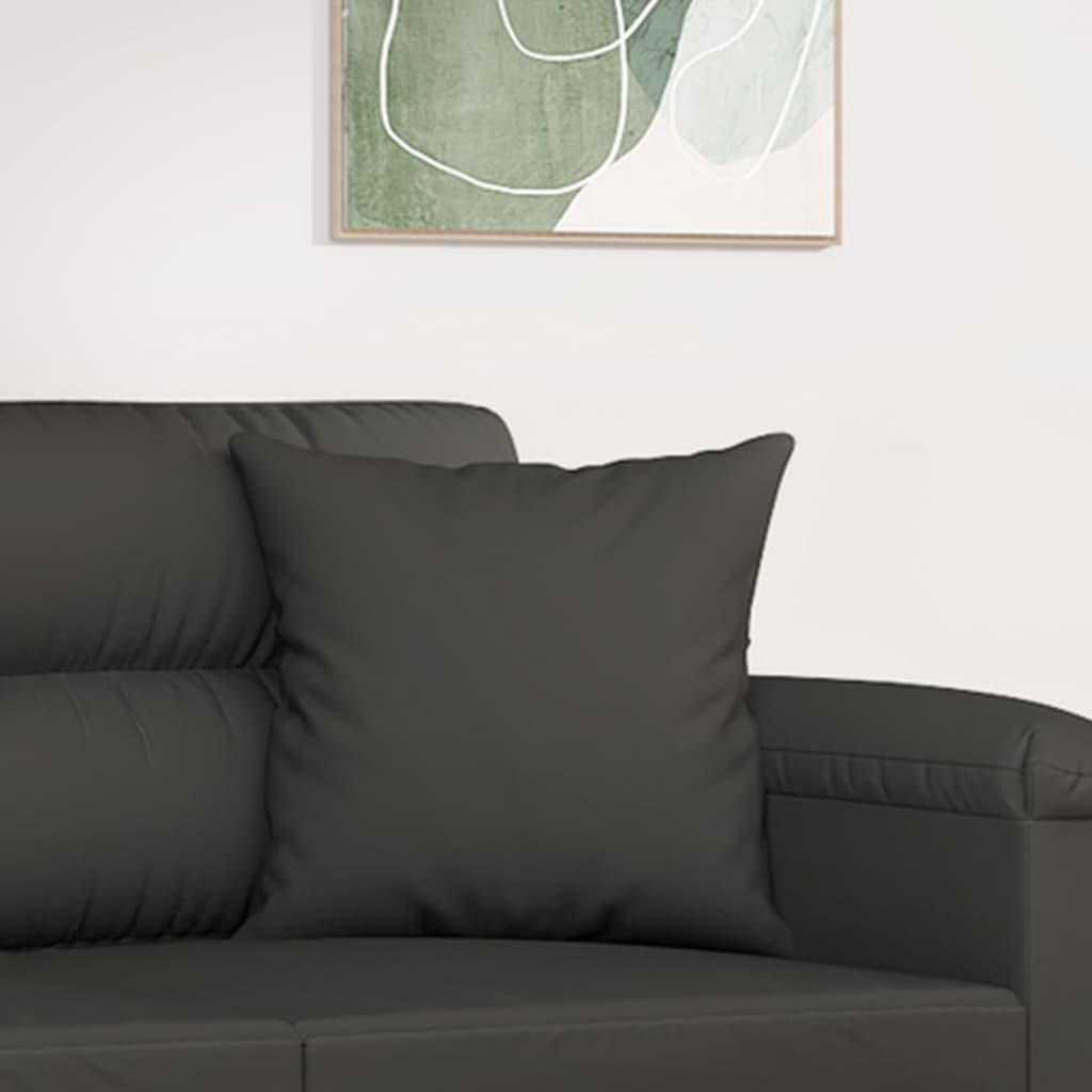 vidaXL Perne decorative, 2 buc., gri închis, 40x40 cm, microfibră