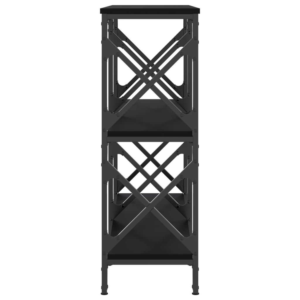 vidaXL Măsuță consolă, negru, 100x28x80,5 cm, lemn compozit