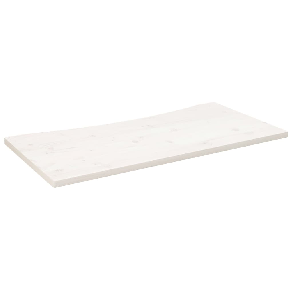 vidaXL Blat de birou, alb, 100x50x2,5 cm, lemn masiv de pin