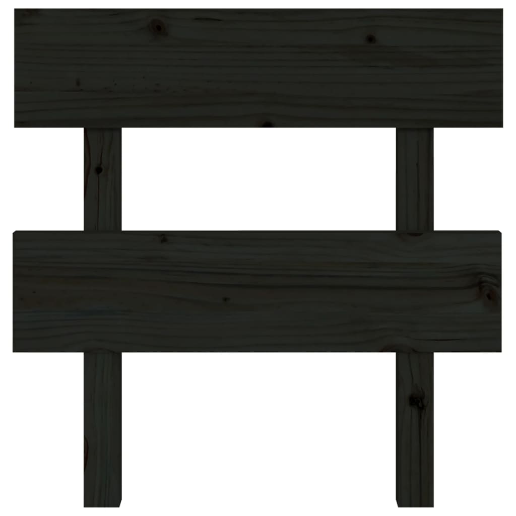 vidaXL Tăblie de pat, negru, 103,5x3x81 cm, lemn masiv de pin