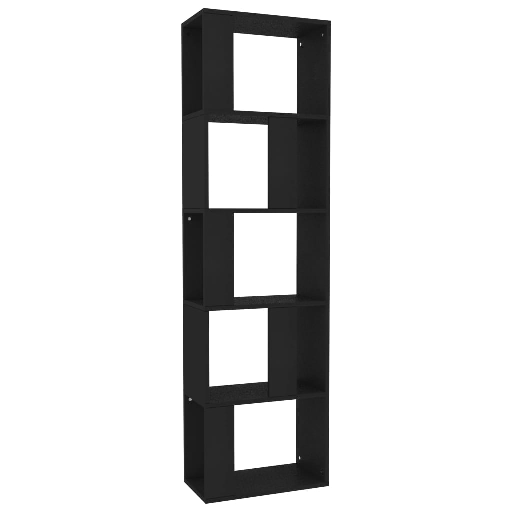 vidaXL Bibliotecă/Separator cameră, negru, 45x24x159 cm, PAL