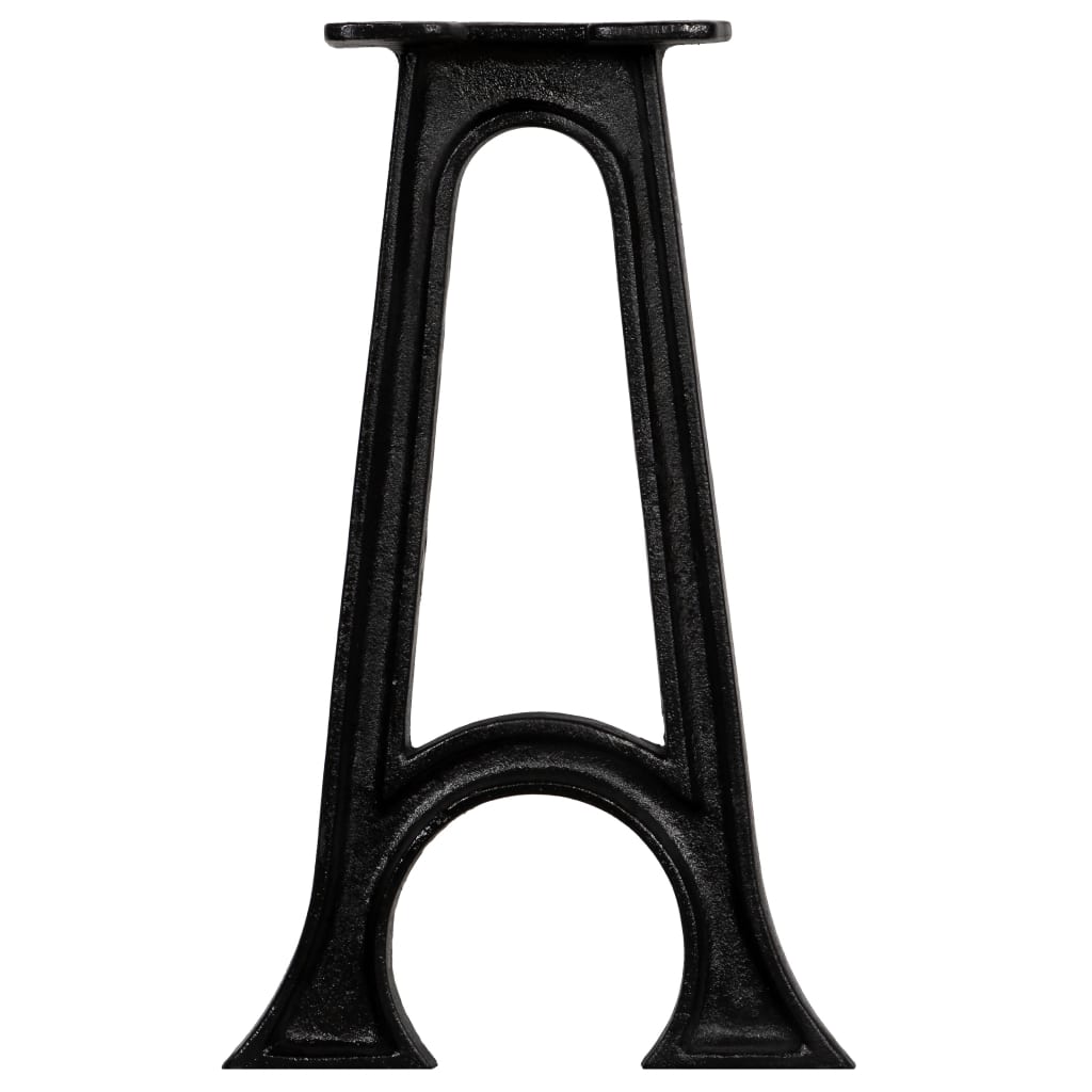 vidaXL Picioare bancă, 2 buc., fontă, bază arcuită în formă de A
