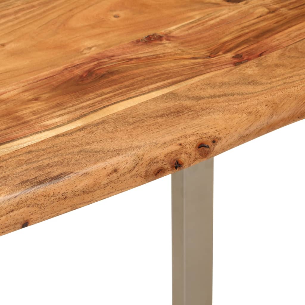 vidaXL Masă de bucătărie, 110x50x76 cm, lemn masiv de acacia