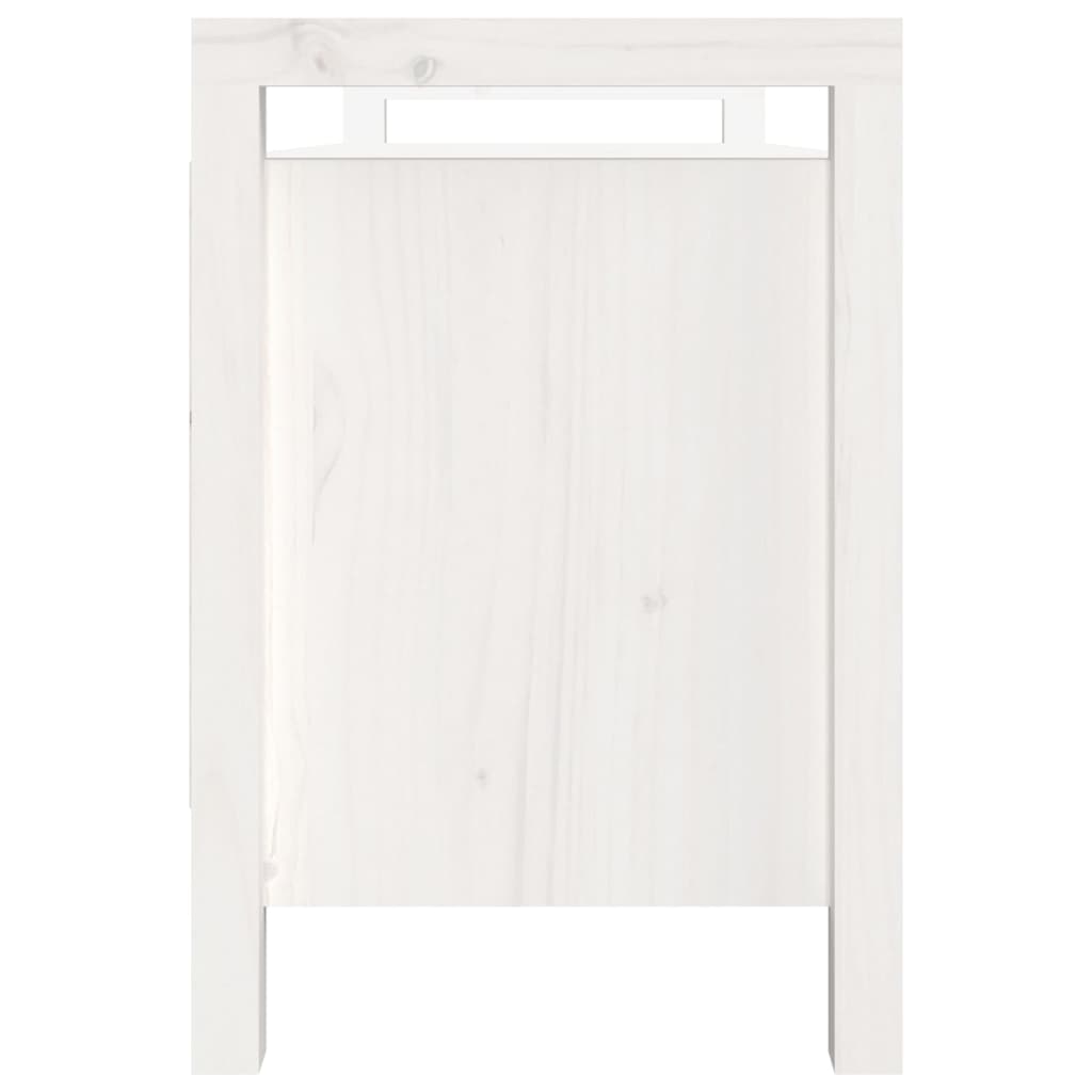 vidaXL Bancă de hol, alb, 110x40x60 cm, lemn masiv de pin