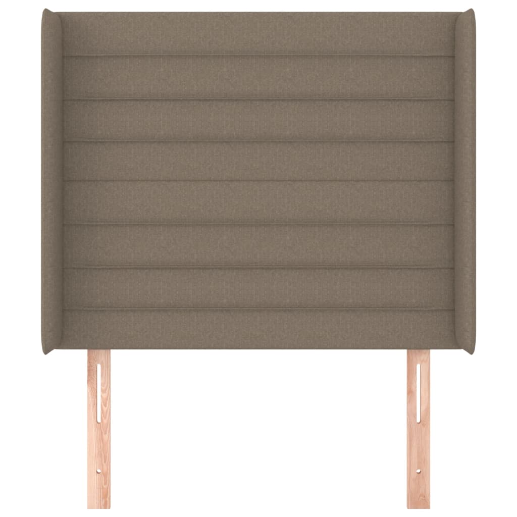vidaXL Tăblie de pat cu aripioare gri taupe 83x16x118/128 cm textil