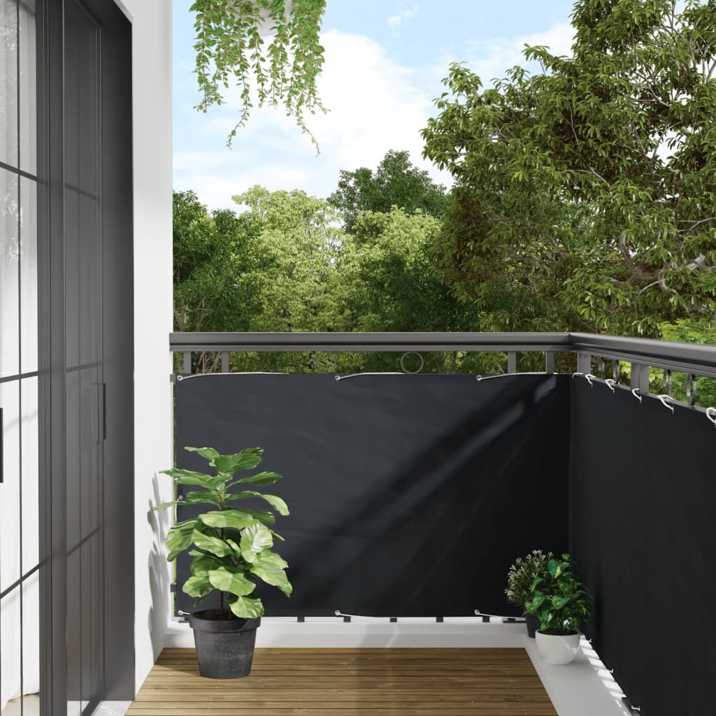 vidaXL Prelată pentru balcon din țesătură oxford, 90x600cm, antracit