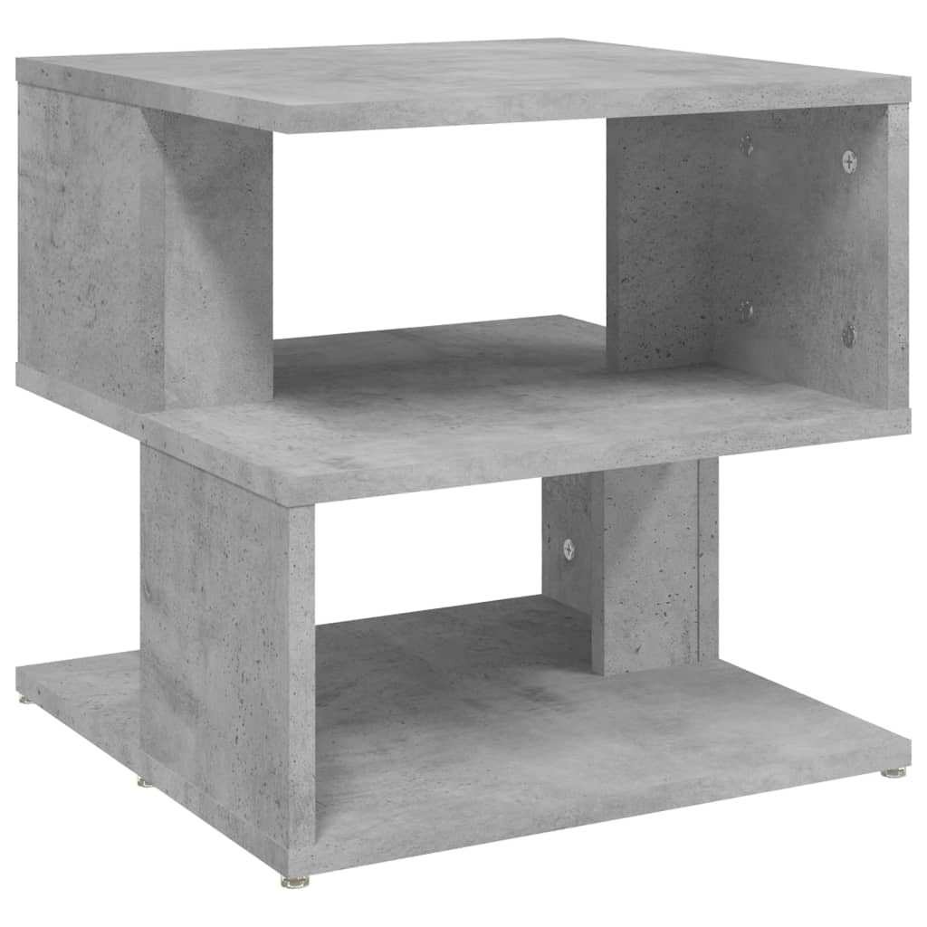 vidaXL Masă laterală, gri beton, 40x40x40 cm, PAL