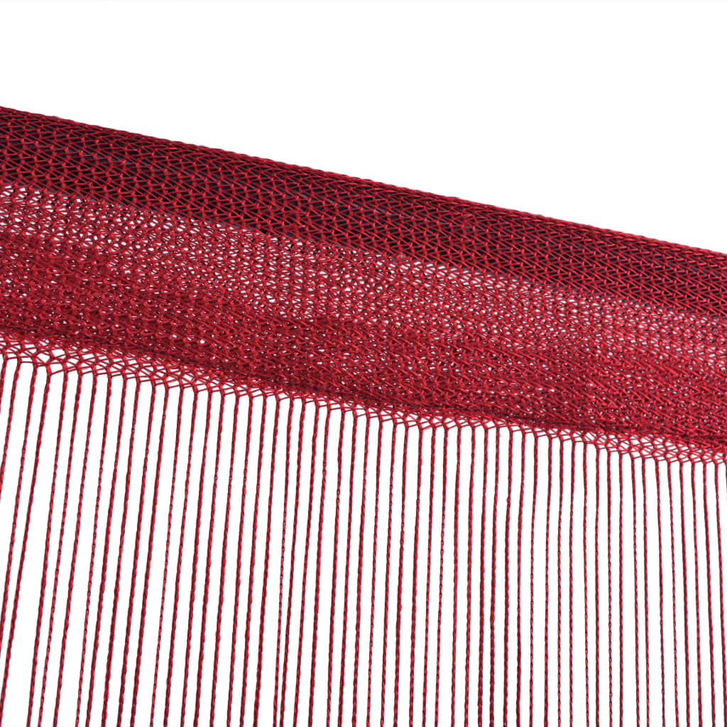 vidaXL Draperii cu franjuri, 2 buc., 100 x 250 cm, roșu burgund