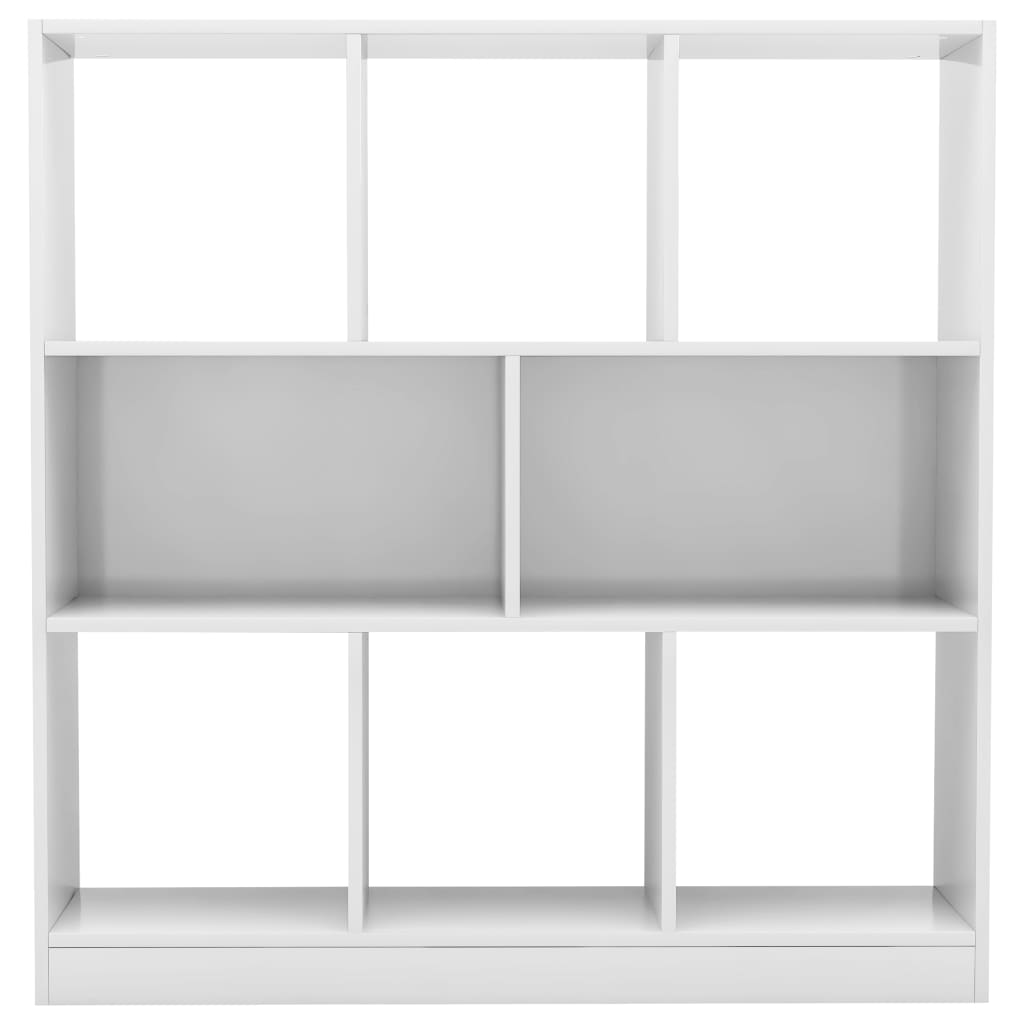 vidaXL Bibliotecă, alb extralucios, 97,5x29,5x100 cm, PAL