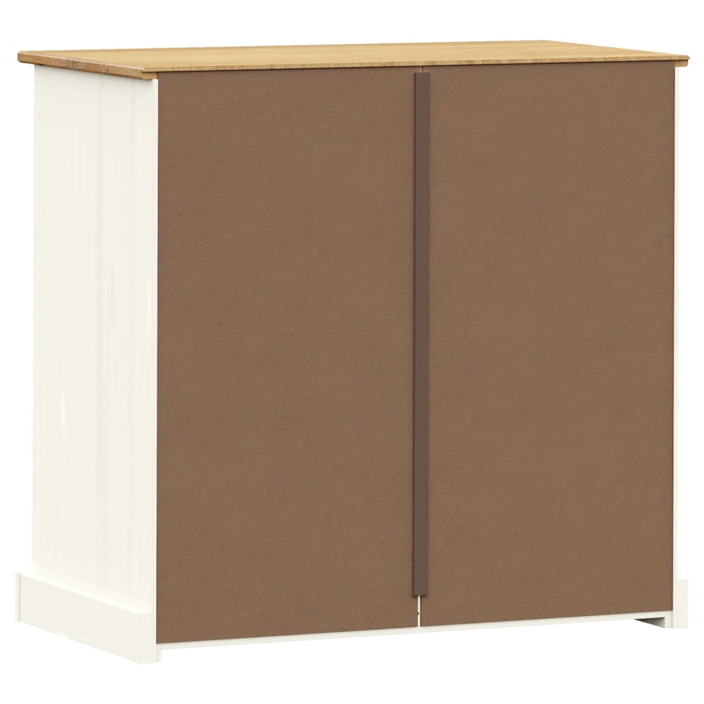 vidaXL Comodă cu sertare VIGO, alb, 80x40x76 cm, lemn masiv de pin