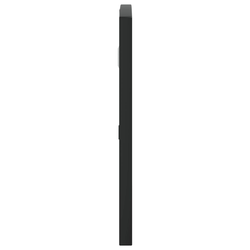 vidaXL Oglindă de perete, negru, 60x30 cm, arcuită, fier