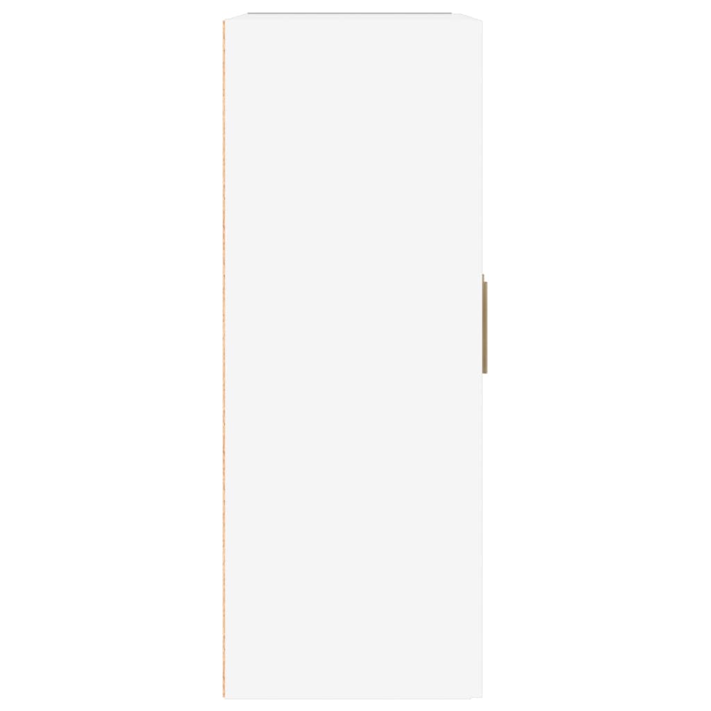 vidaXL Dulap de perete alb extralucios 69,5x32,5x90 cm lemn prelucrat
