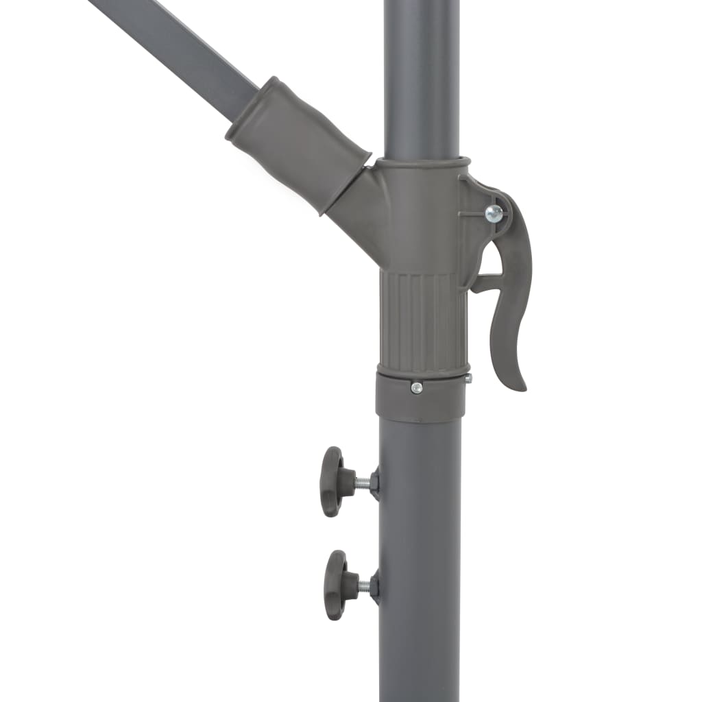 vidaXL Umbrelă suspendată cu stâlp din aluminiu, albastru, 300 cm