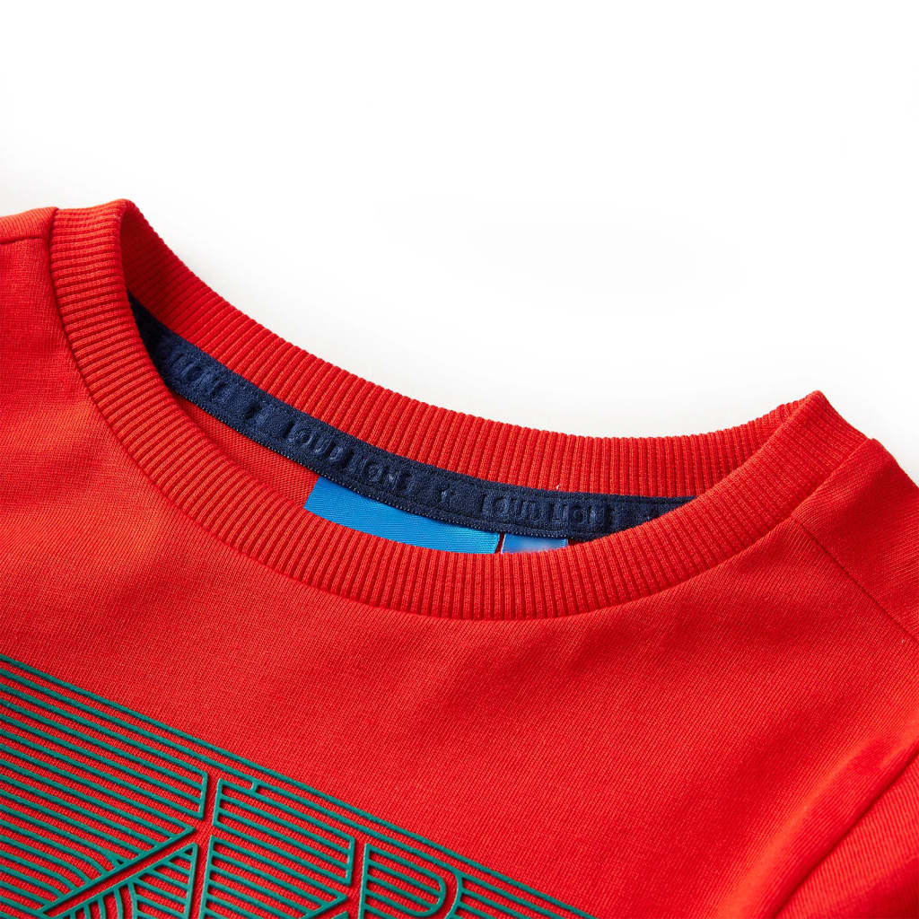 Tricou pentru copii cu mâneci lungi, roșu, 92