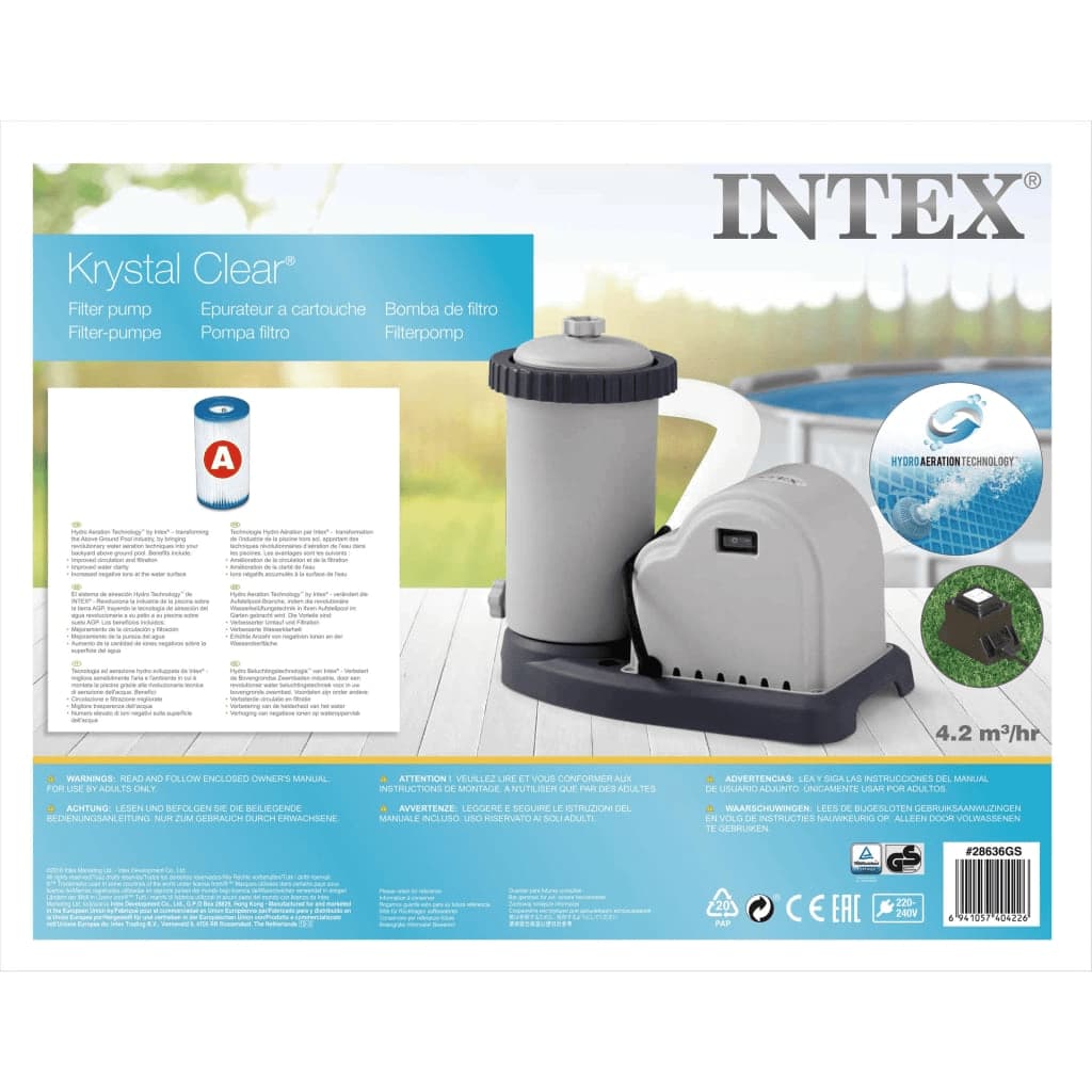 Intex Pompă filtru tip cartuș, 5678 L/h, 28638GS