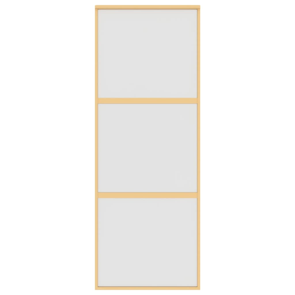 vidaXL Ușă glisantă, auriu, 76x205 cm, sticlă ESG mată și aluminiu