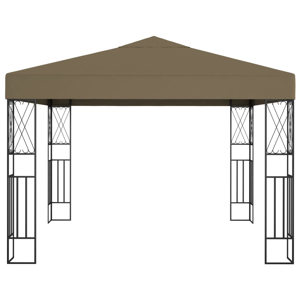 vidaXL Pavilion, gri taupe, 3 x 3 m, material textil