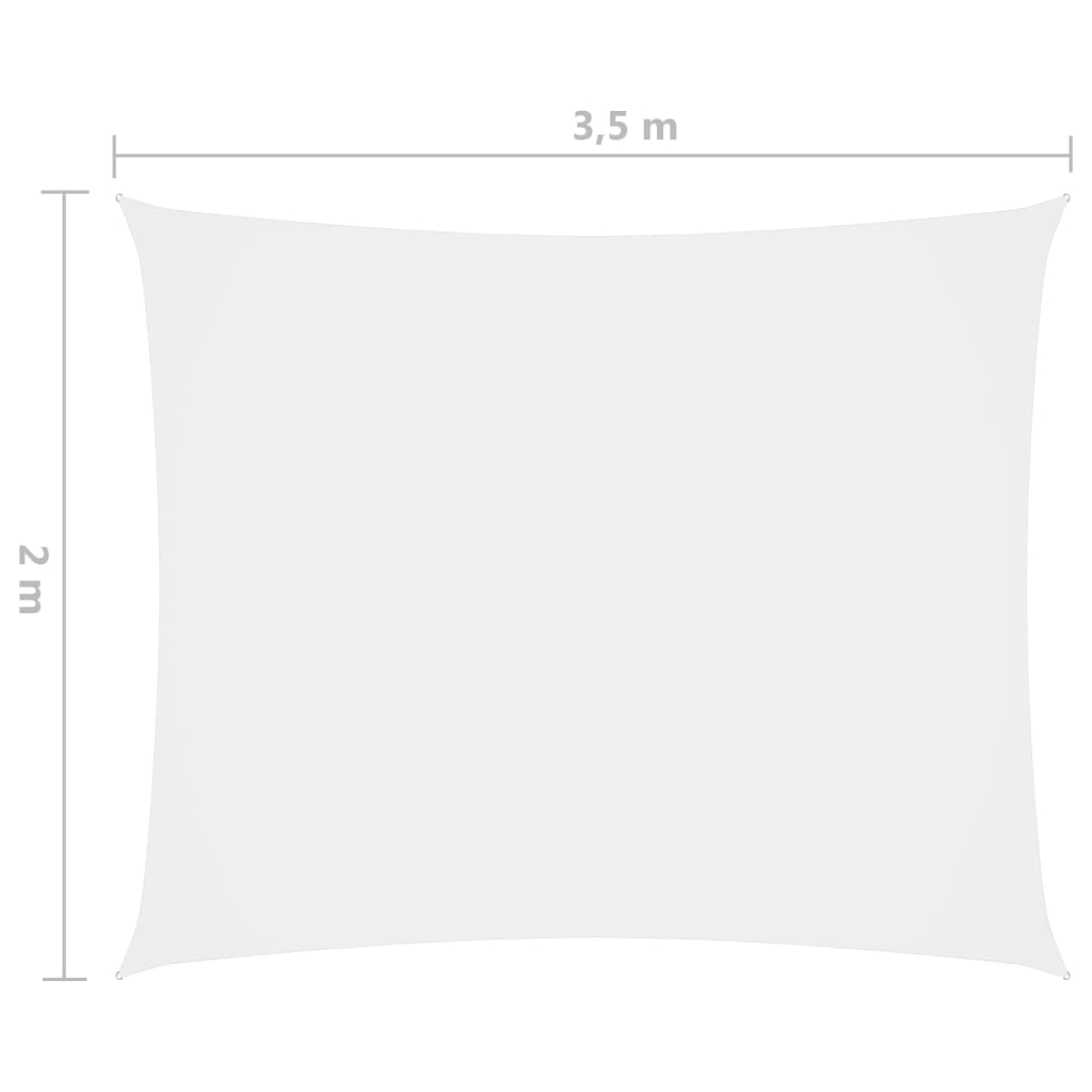 vidaXL Parasolar, alb, 2x3,5 m, țesătură oxford, dreptunghiular