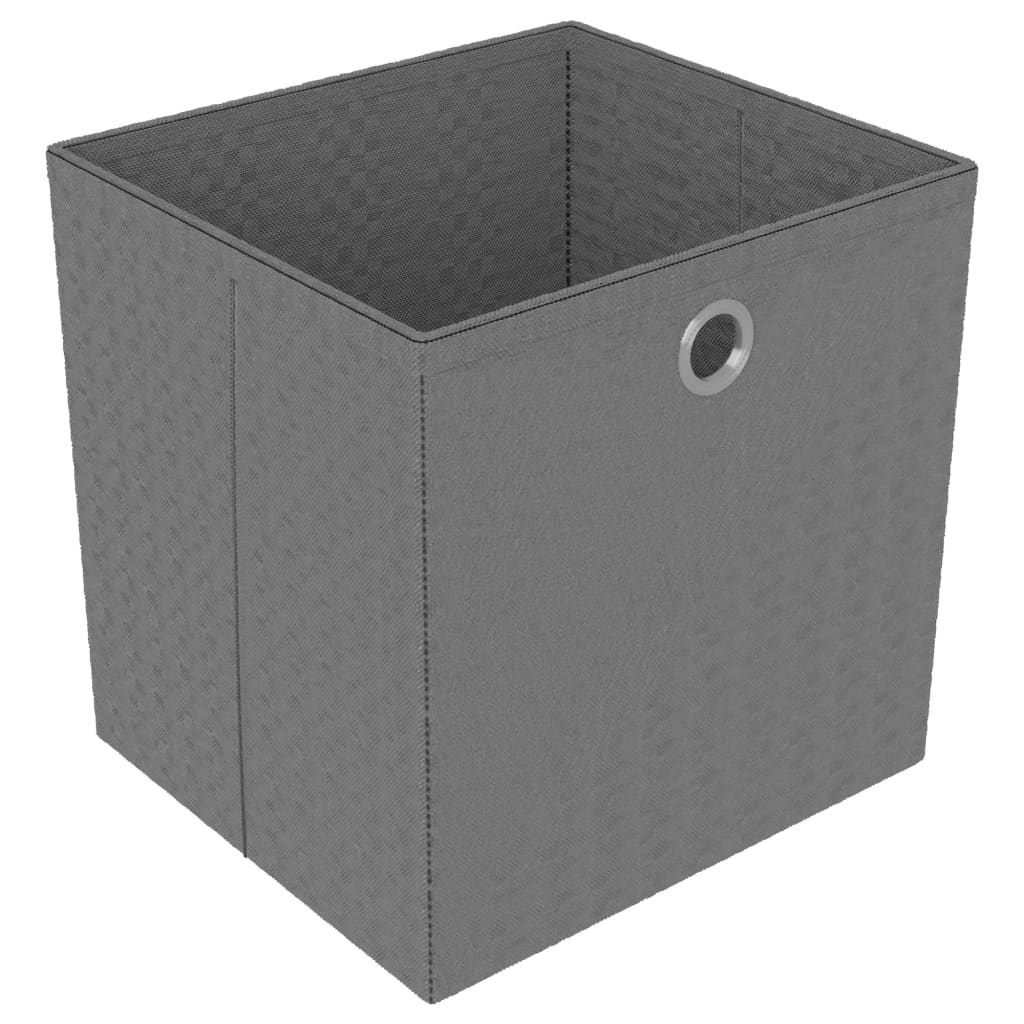 vidaXL Raft expunere 15 cuburi, cutii, gri 103x30x175,5 cm, textil