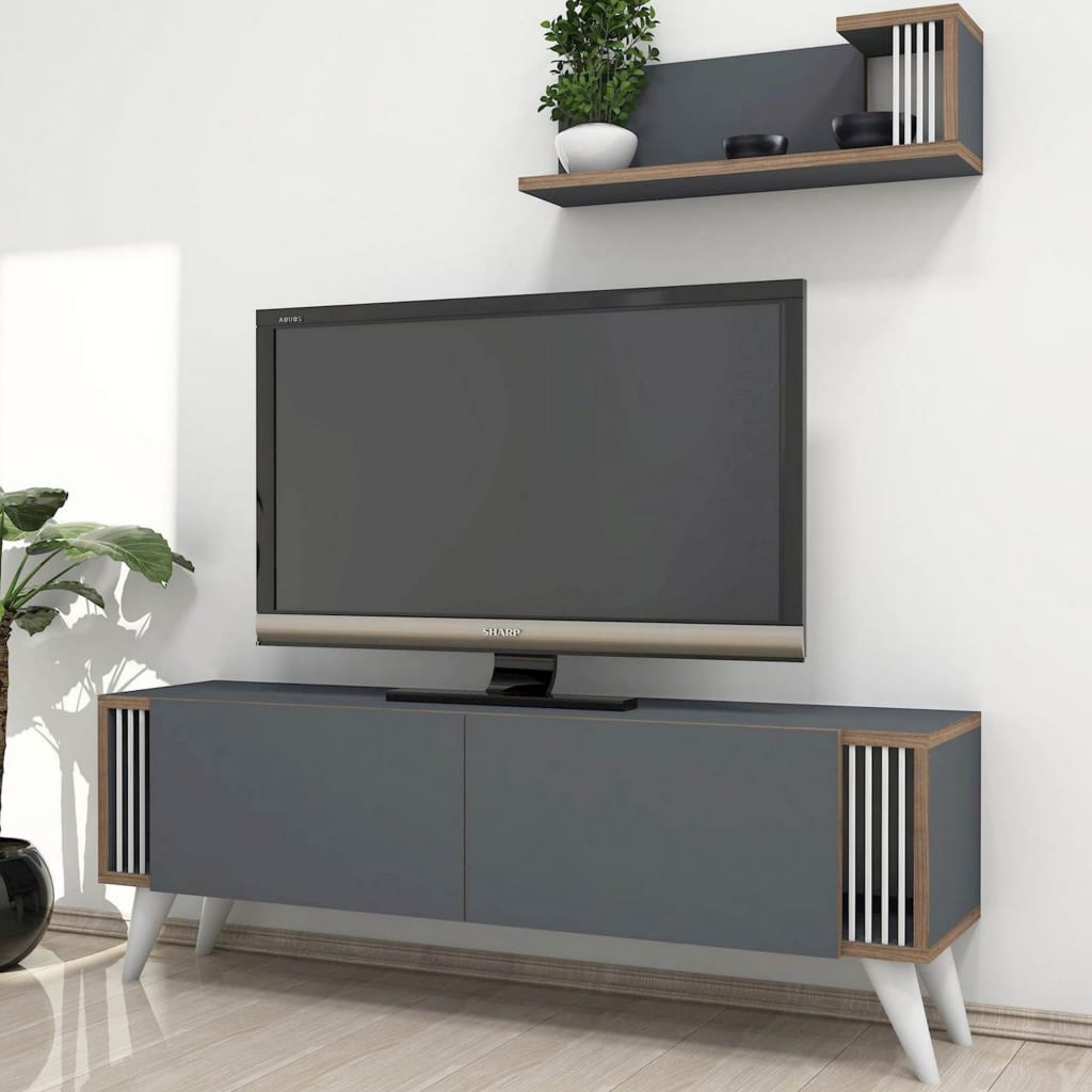 Homemania Suport TV „Nicol”, antracit, 120x31x42 cm
