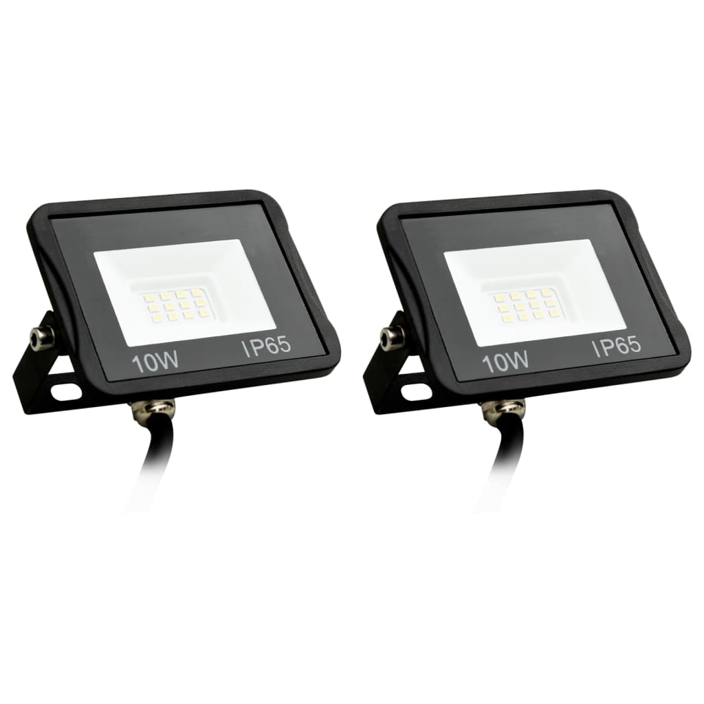 vidaXL Proiectoare cu LED, 10 W, 2 buc., alb rece