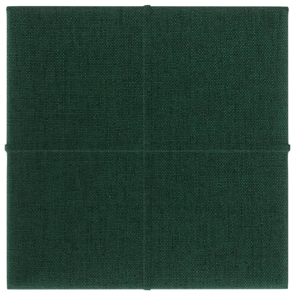 vidaXL Panouri de perete 12 buc. verde închis 30x30 cm textil 1,08 m²