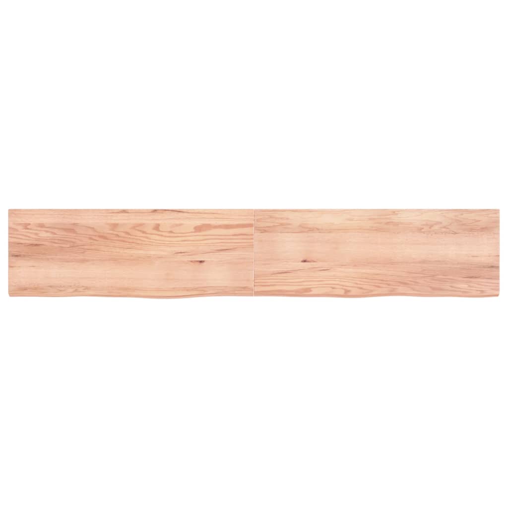 vidaXL Blat de baie, maro deschis, 220x40x(2-4) cm, lemn masiv tratat
