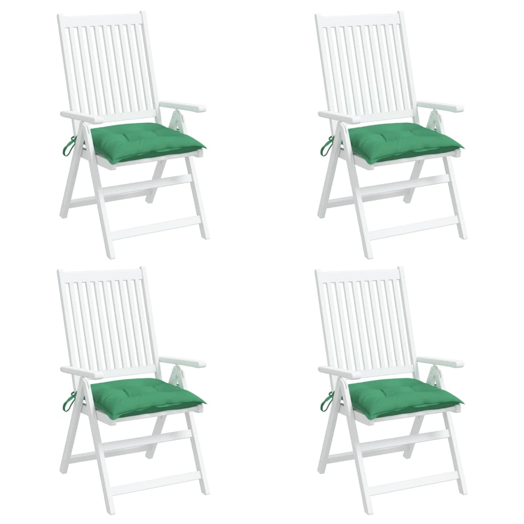 vidaXL Perne de scaun, 4 buc., verde, 50 x 50 x 7 cm, textil