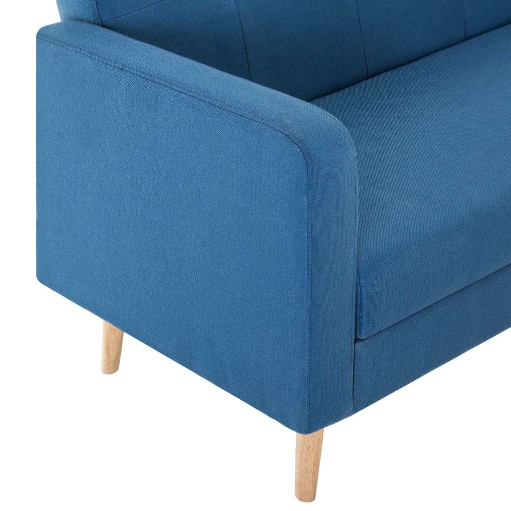 vidaXL Canapea din material textil albastru