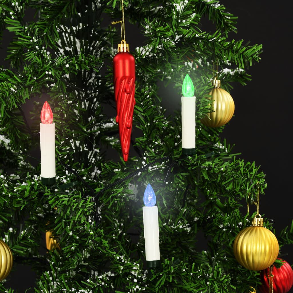 vidaXL Lumânări Crăciun LED wireless cu telecomandă 20 buc. RGB