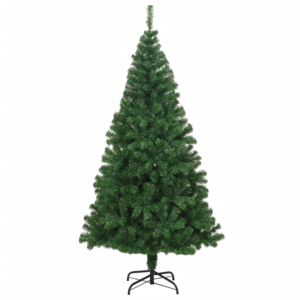 vidaXL Pom de Crăciun artificial cu ramuri groase, verde, 210 cm, PVC
