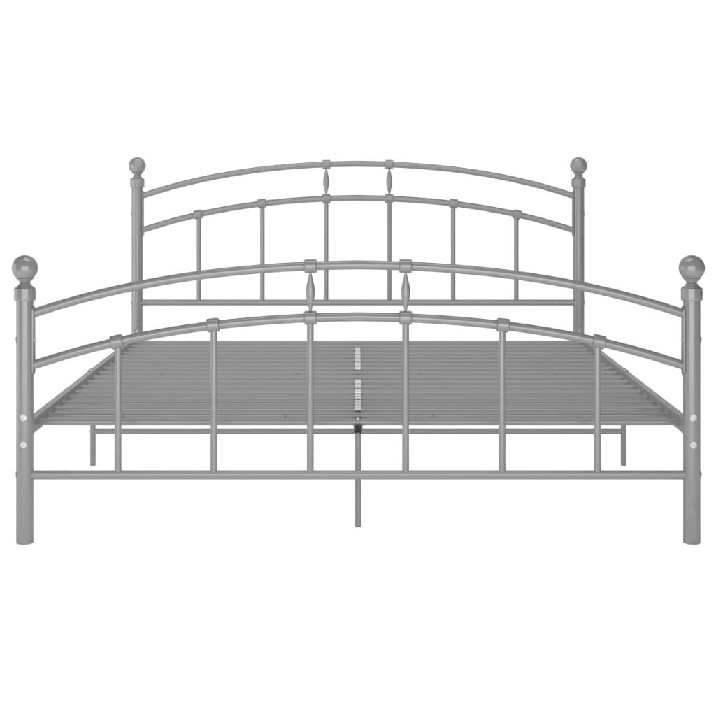 vidaXL Cadru de pat, gri, 180x200 cm, metal