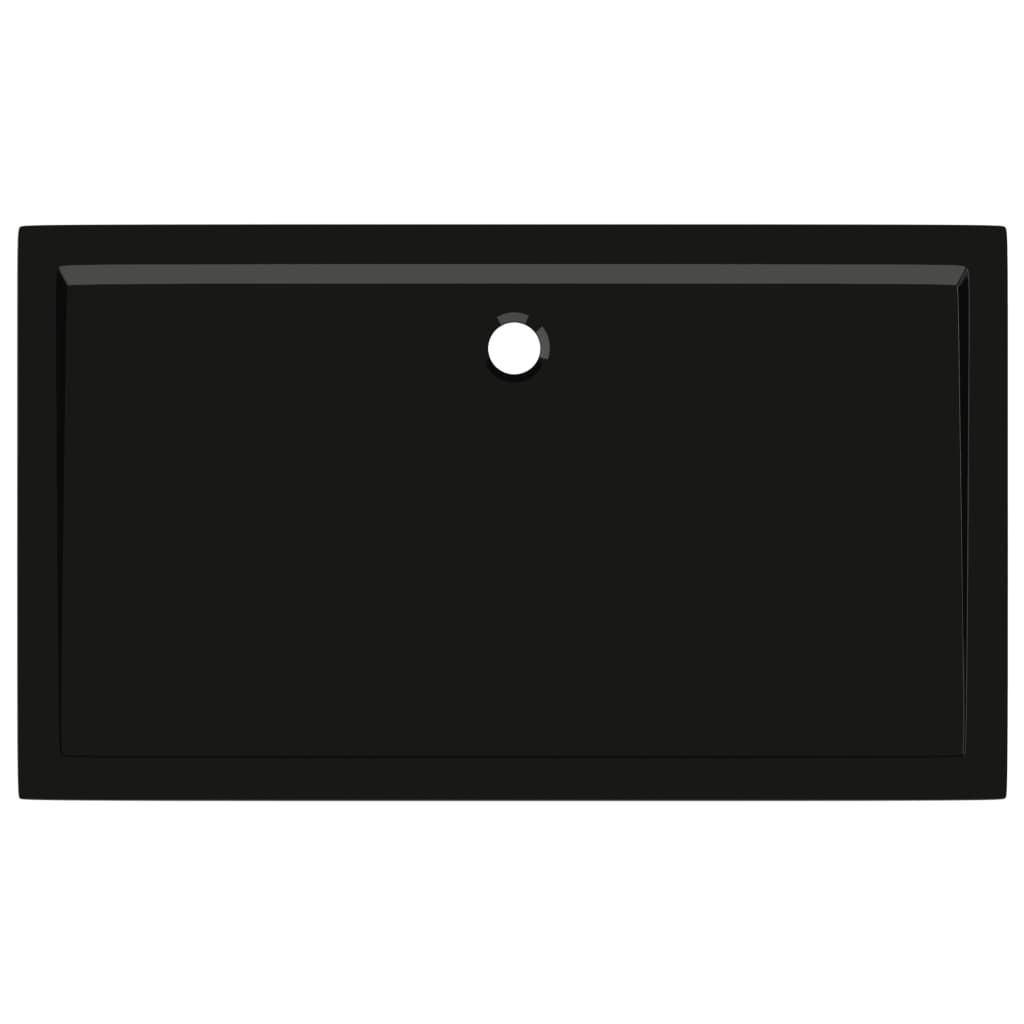 vidaXL Cădiță de duș dreptunghiulară din ABS, neagră, 70x120 cm