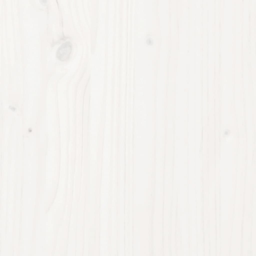 vidaXL Cadru de pat Super King 6FT, 180x200 cm, alb, lemn masiv pin