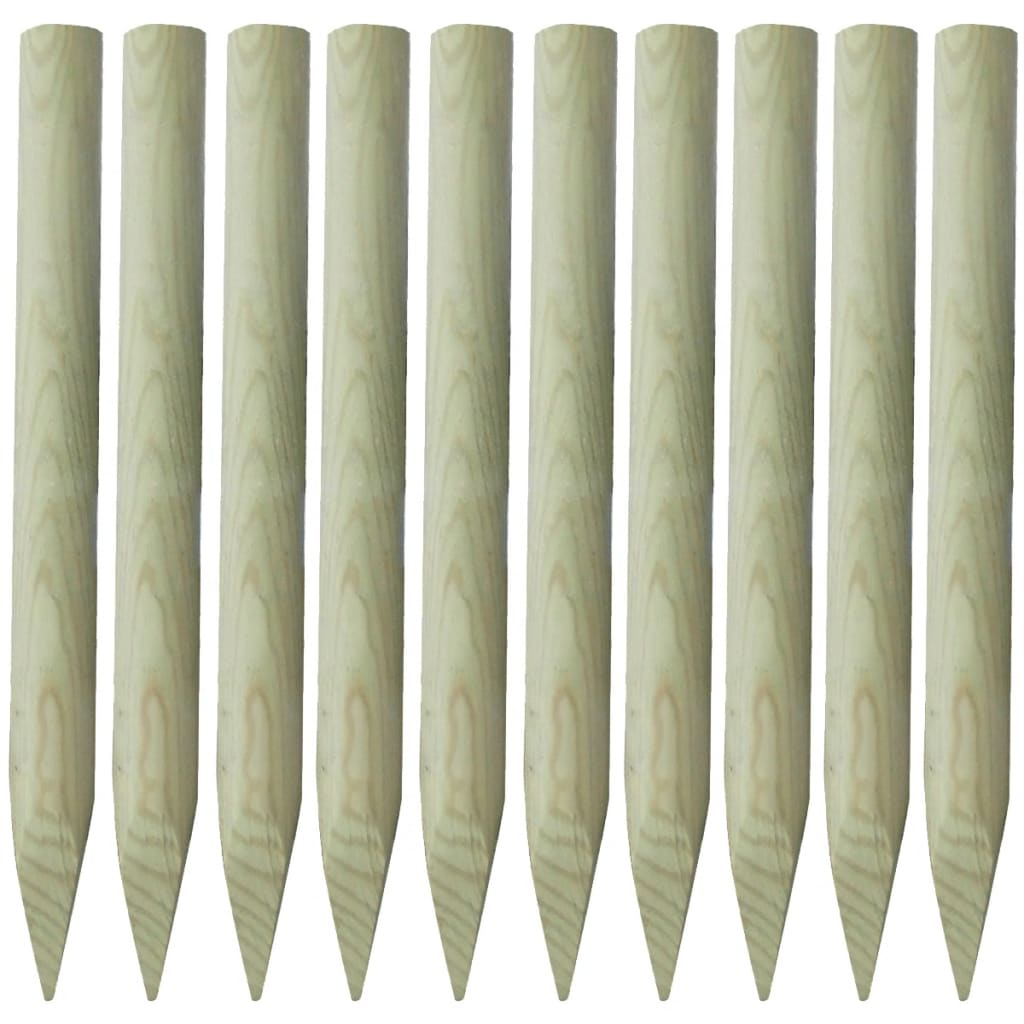 vidaXL Stâlpi de gard, 10 buc., 100 cm, lemn