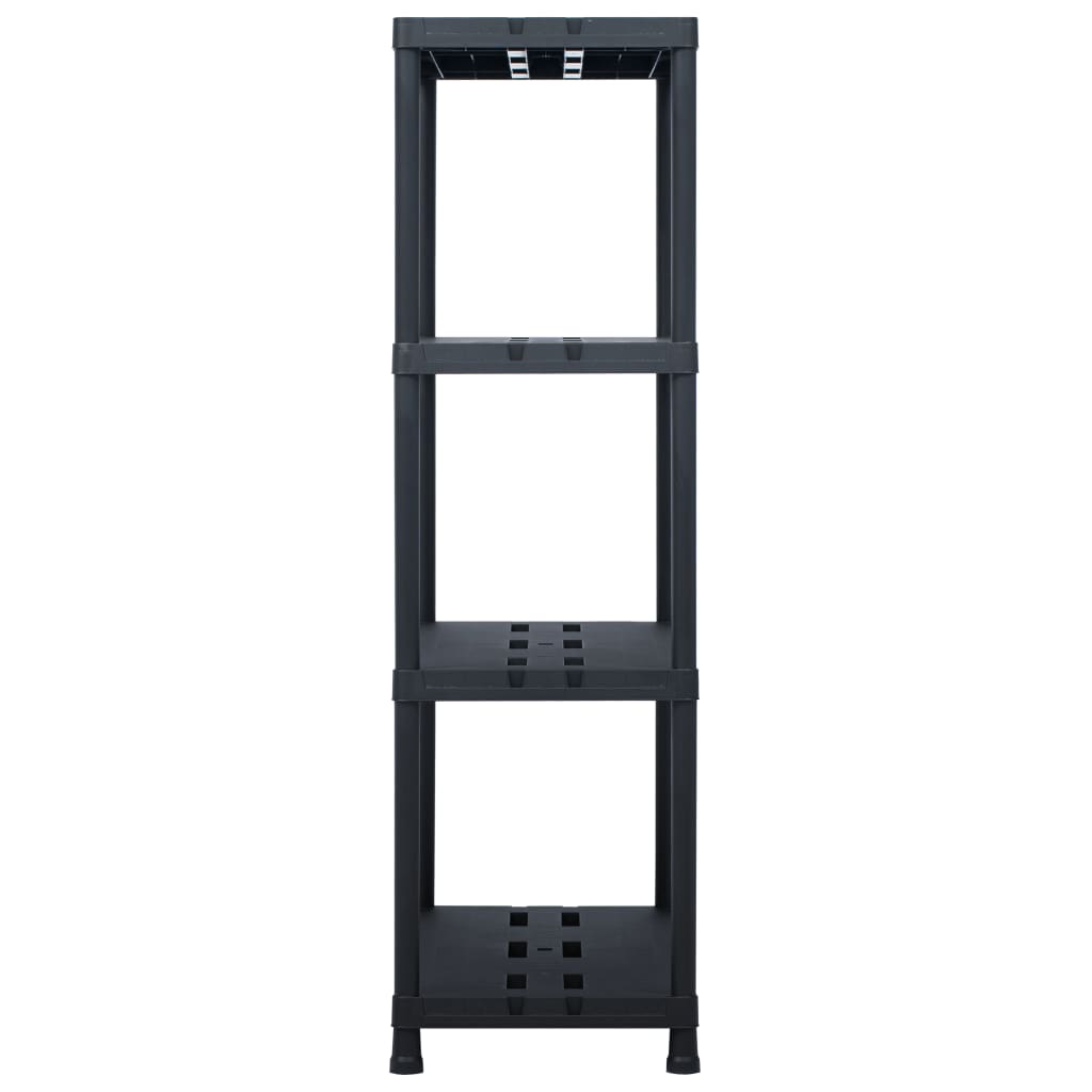 vidaXL Raft de depozitare, negru, 90 x 40 x 138 cm, plastic, 220 kg