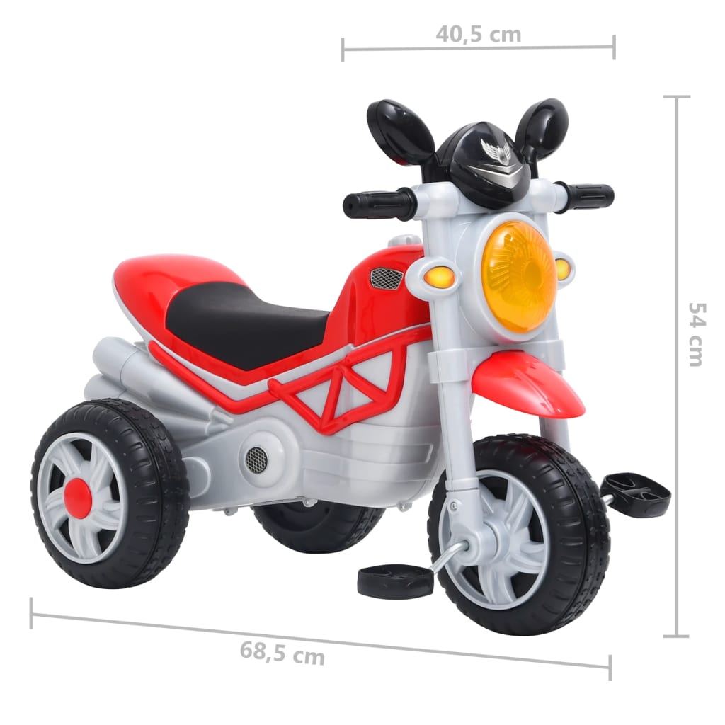 vidaXL Tricicletă pentru copii, roșu