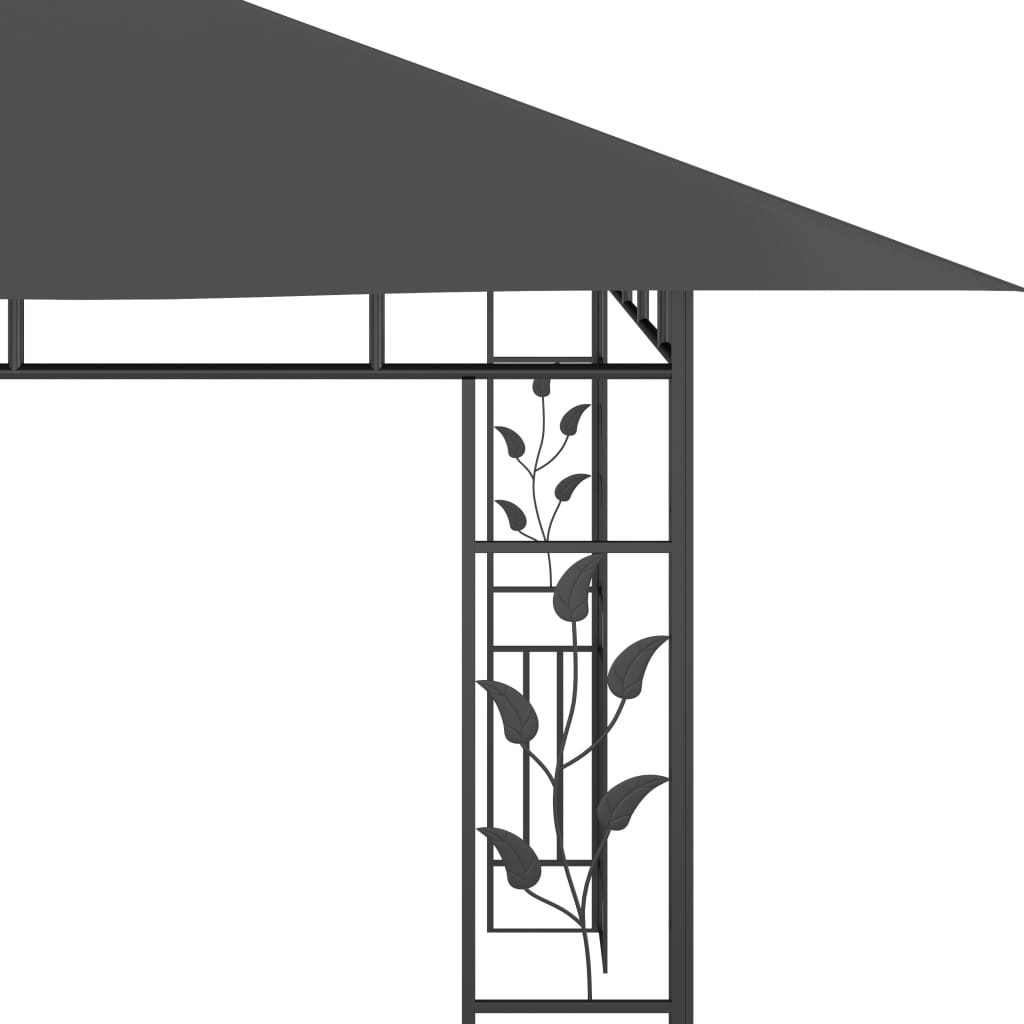 vidaXL Pavilion cu plasă anti-țânțari, antracit, 4 x 3 x 2,73 m