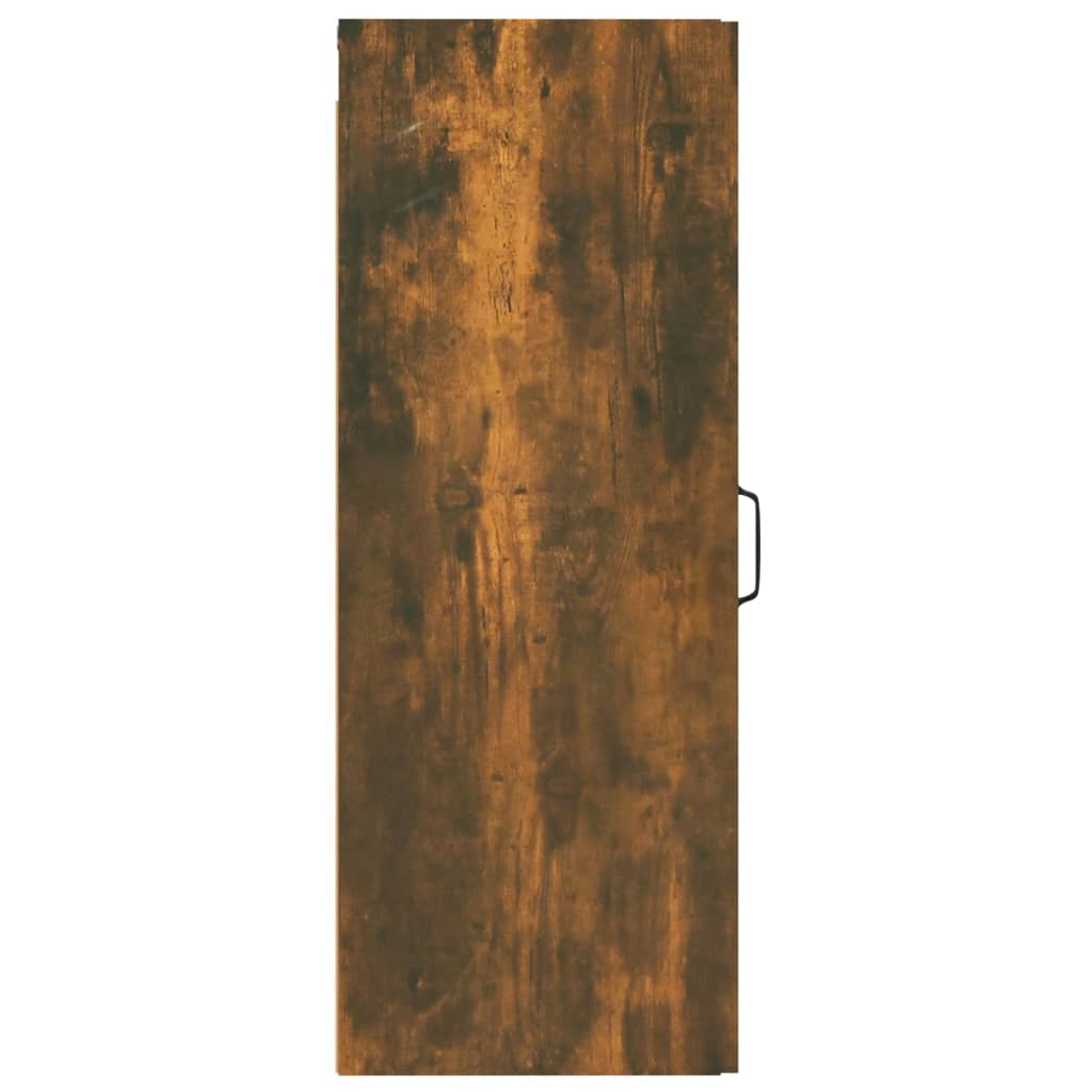 vidaXL Dulap de perete suspendat, stejar fumuriu, 34,5x34x90 cm, lemn