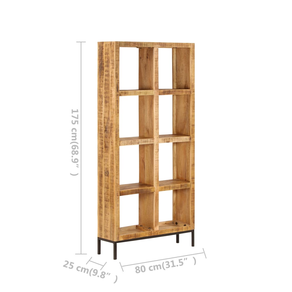 vidaXL Raft de cărți, 80 x 25 x 175 cm, lemn masiv de mango