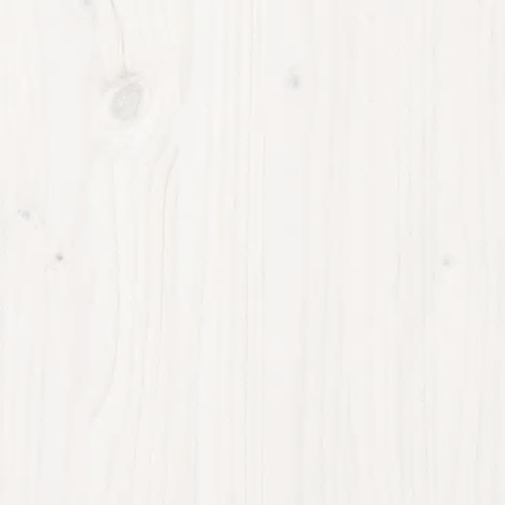 vidaXL Cadru de pat mic dublu, alb, 120x190 cm, lemn masiv de pin