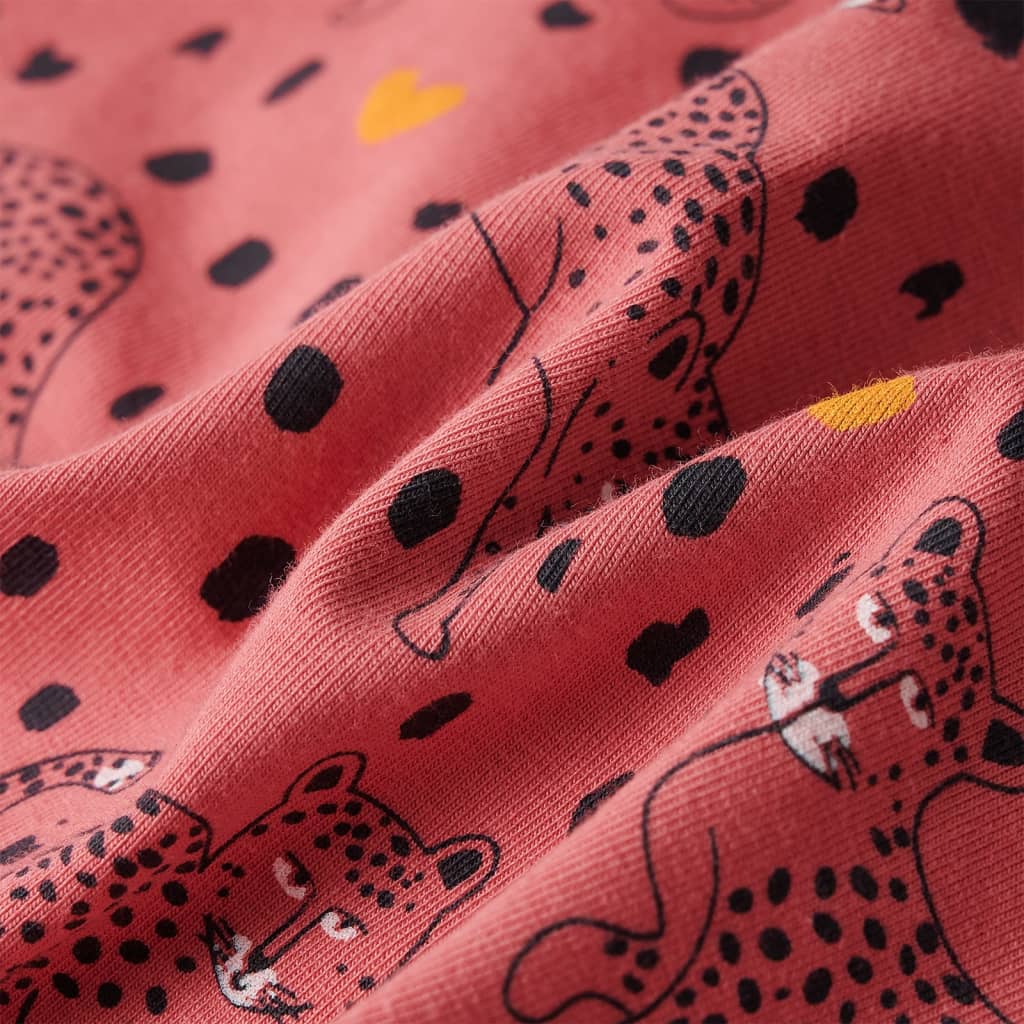 Pijamale pentru copii cu mâneci lungi roz fanat 128