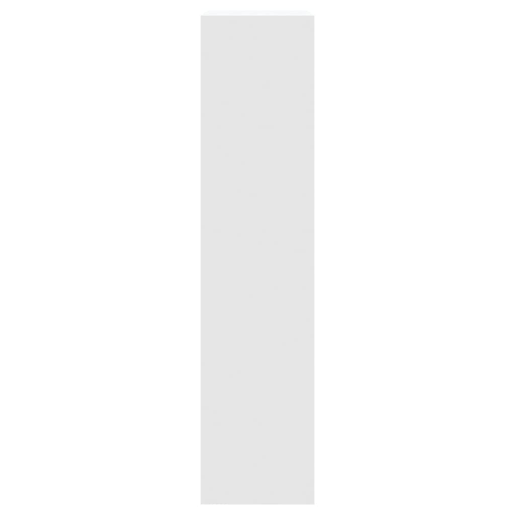vidaXL Pantofar, alb, 63x24x103 cm, lemn compozit